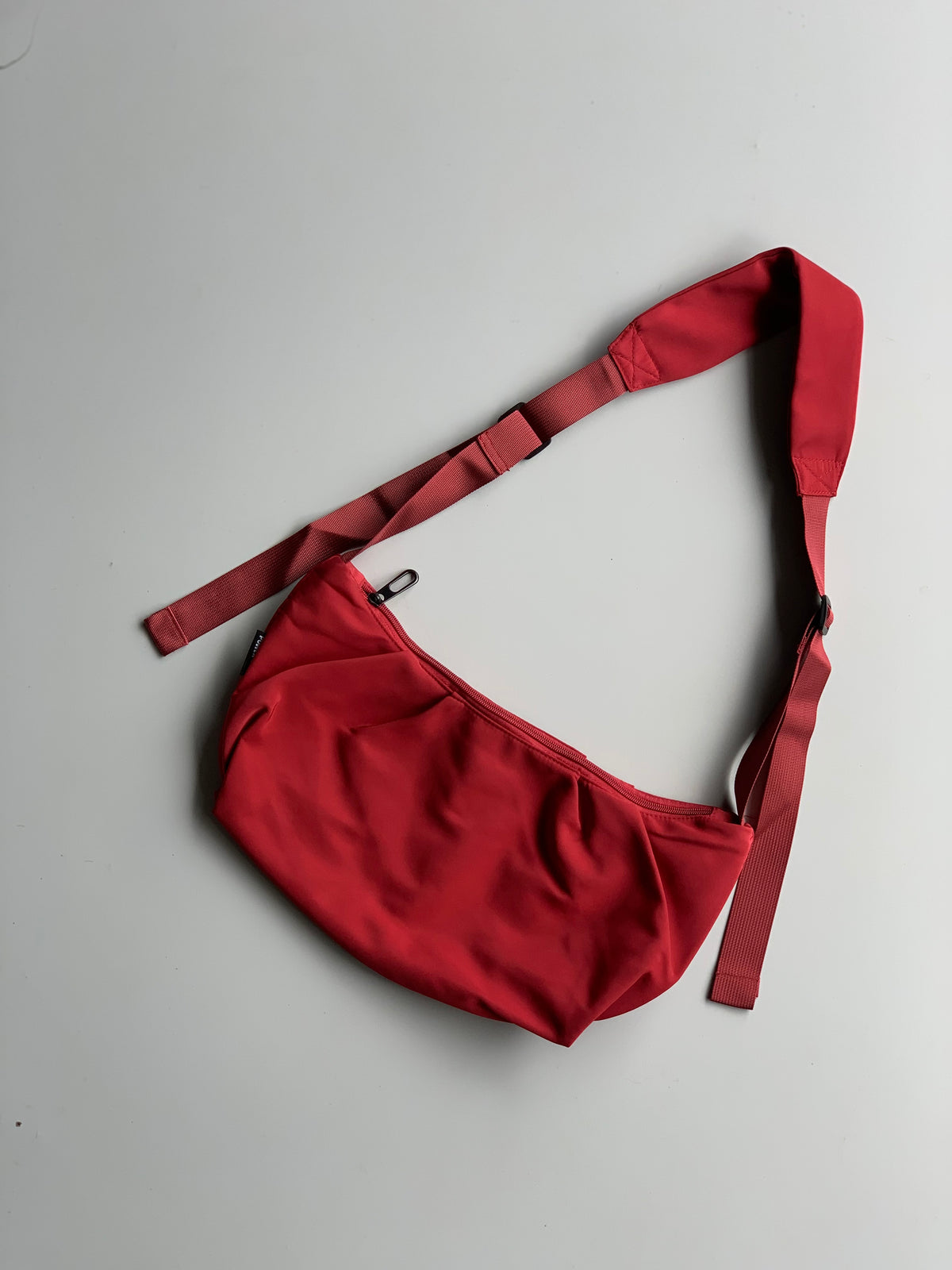 nylon crescent messenger bag