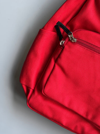 Canva Denim Red Backpack