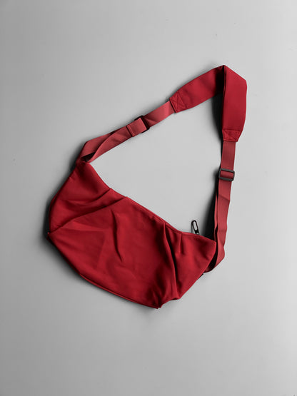 nylon crescent messenger bag