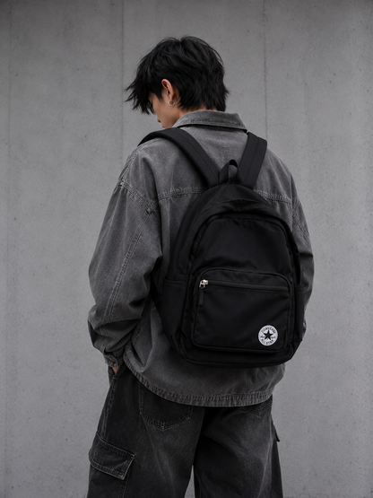 Canva Denim Black Backpack