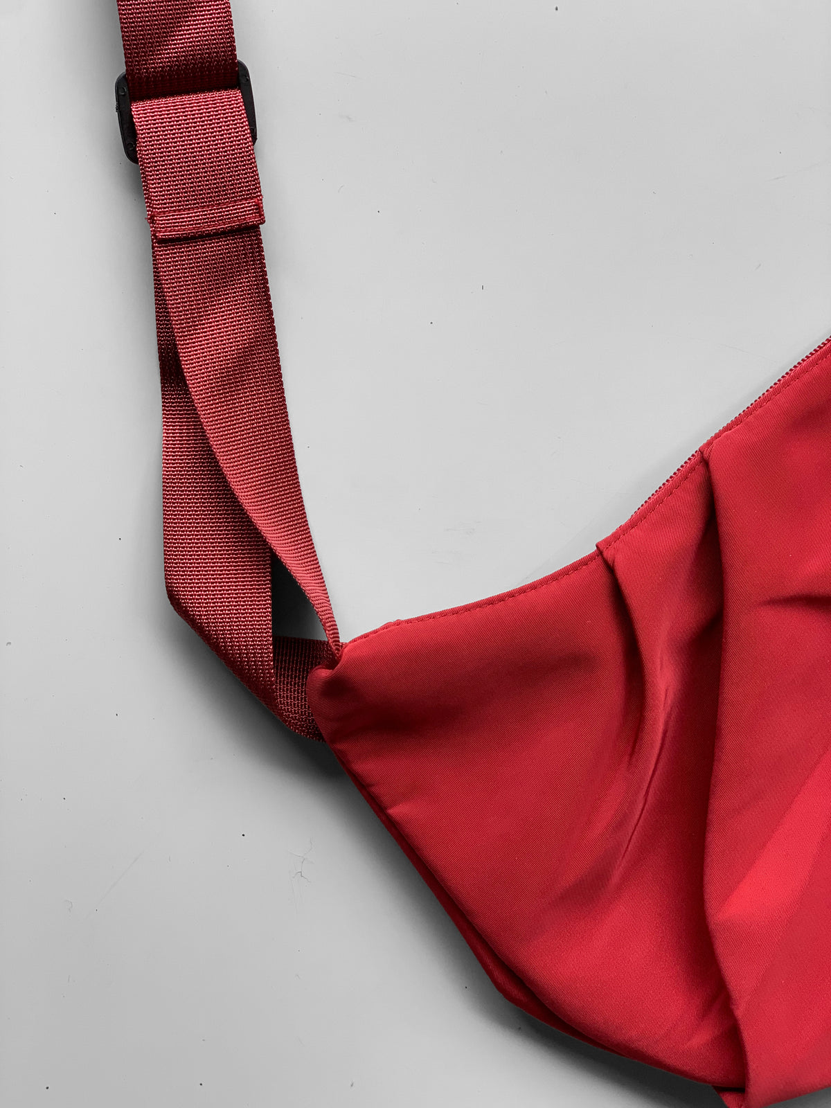 nylon crescent messenger bag