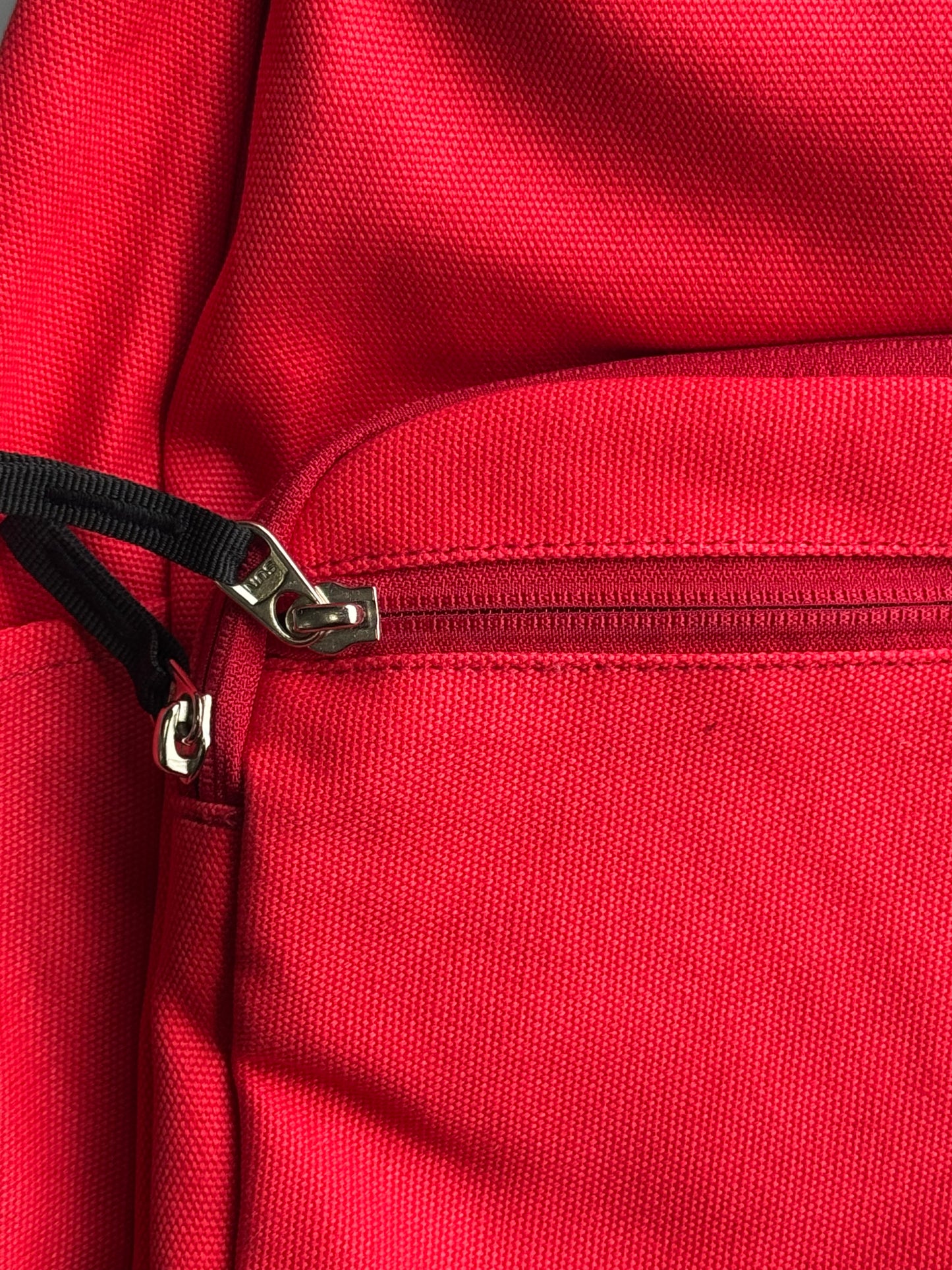 Canva Denim Red Backpack