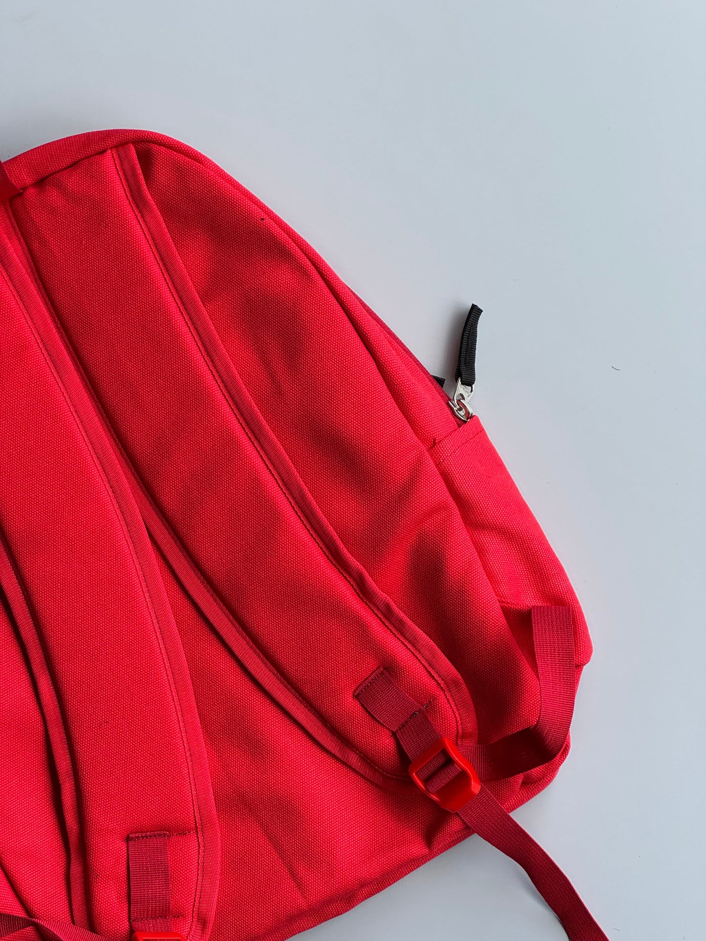 Canva Denim Red Backpack