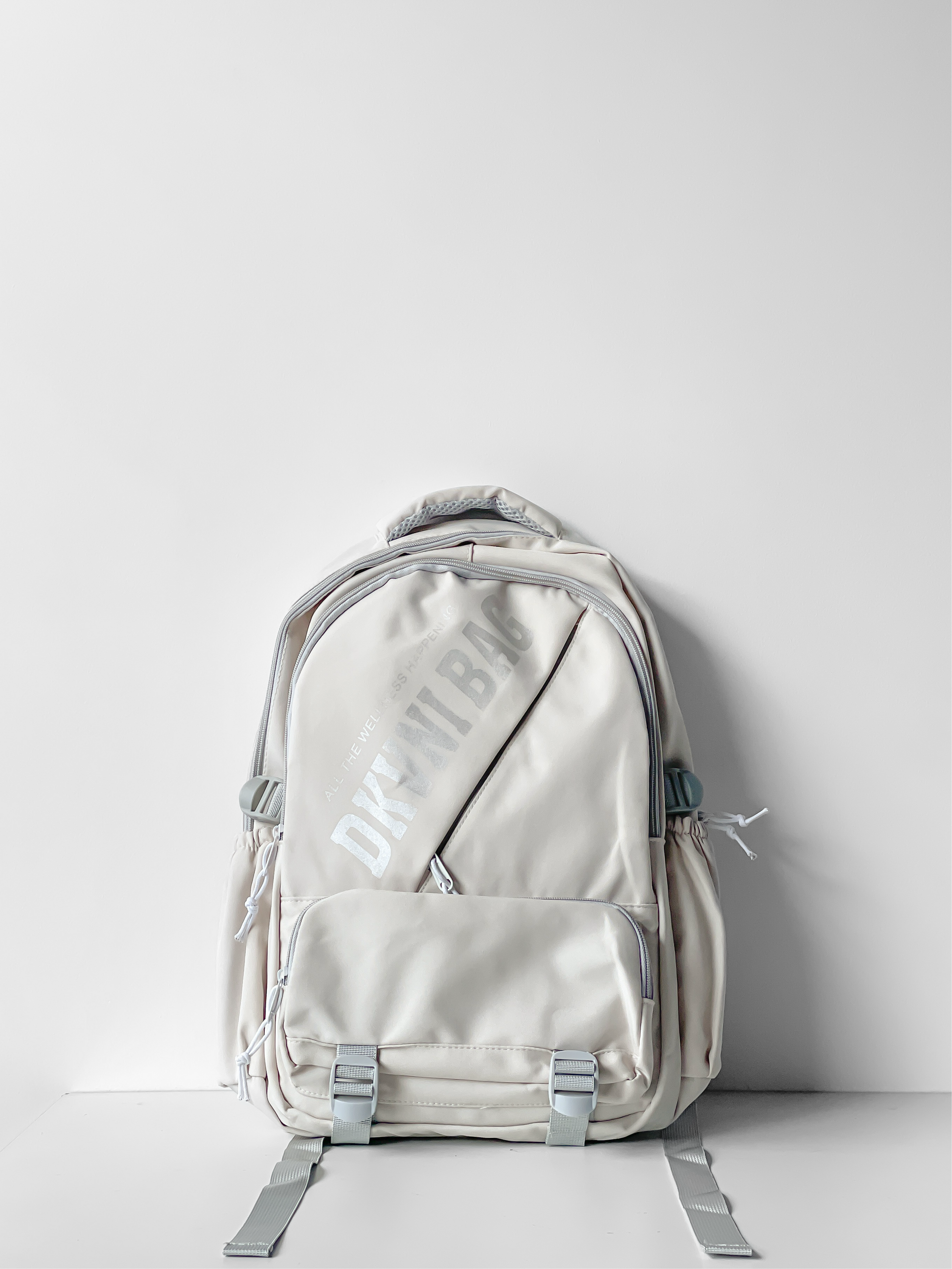 Dkvni Off white Backpack – LEVENK Dkvni Off white Backpack – LEVENK