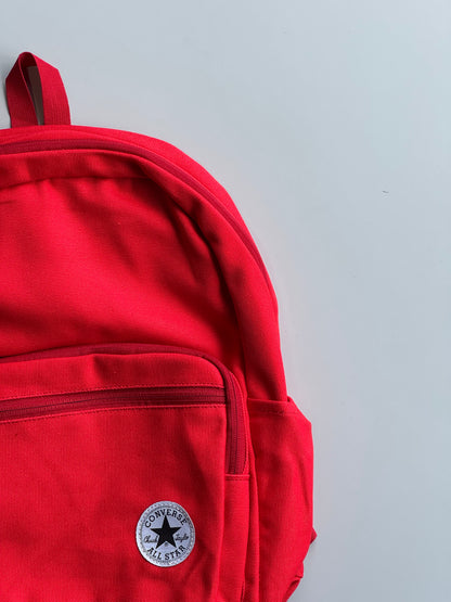 Canva Denim Red Backpack